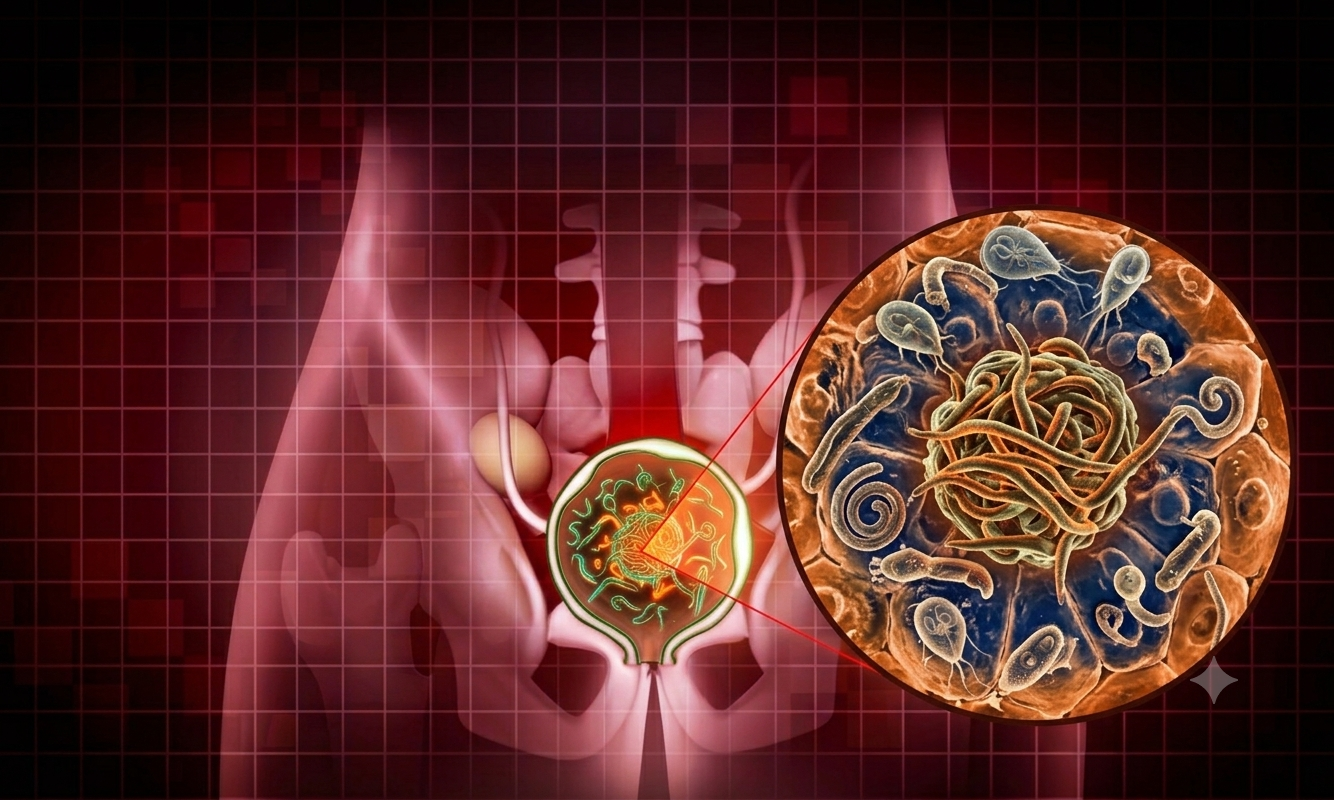 Prostate enlargement support illustration